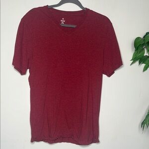 Men's Red V-Neck T-Shirt